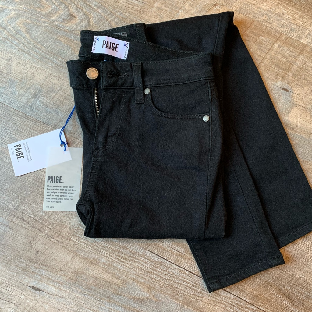 Nwt Paige Black Skinny Jeans
